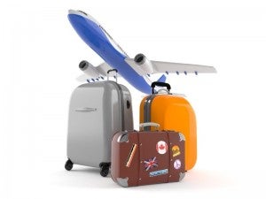 suitcases and plane